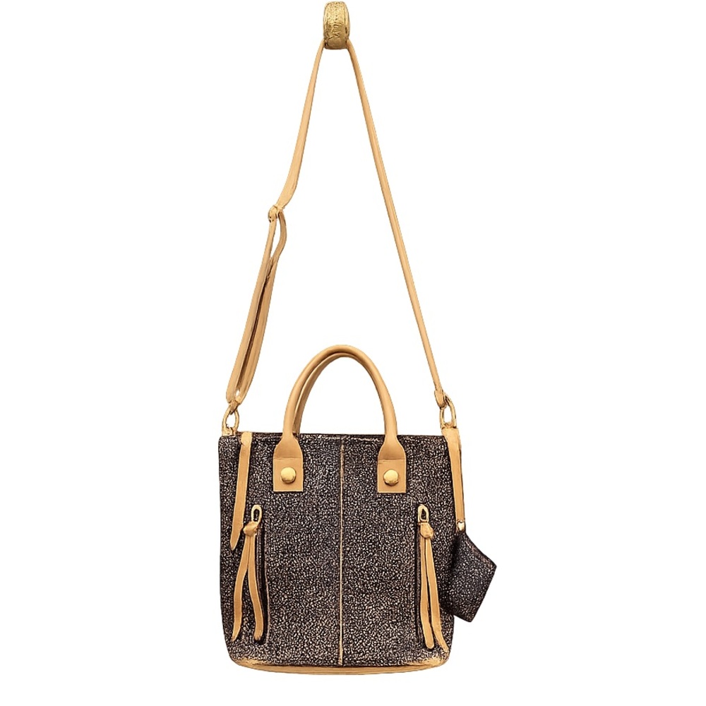 Miss Albright Hair-On Hide Leather Satchel Crossbody/Shoulder Bag-adjustable